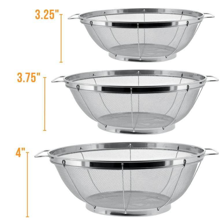 Stainless Steel Colander-Kitchen Strainer Basket With Heavy Duty Handles